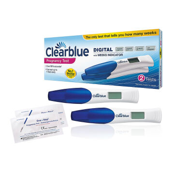 CLEARBLUE cyfrowy test ciążowy 2szt. +2p